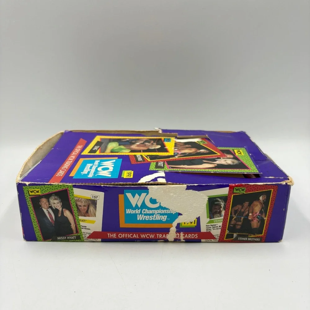 Impel WCW Trading Card Wax Pack Box 35 Packs Purple Good 1991 Sealed Packs